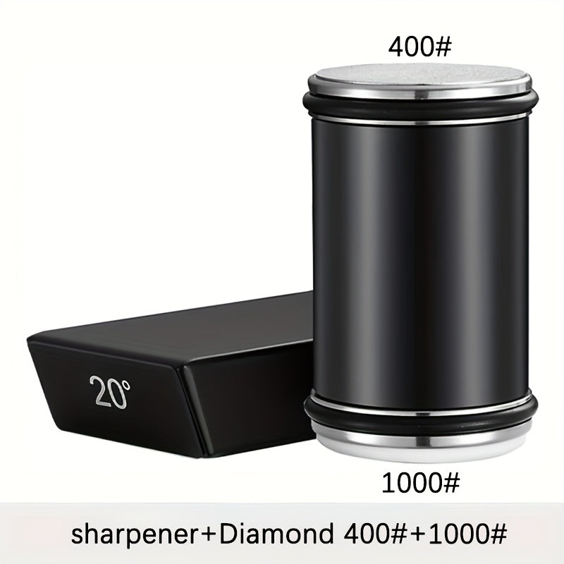 Dual Angle Sharpening Stone Set | Diamond Stone with Magnetic Holder | 15° & 20° Sharpening Angles | Suitable for Wood & Metal
