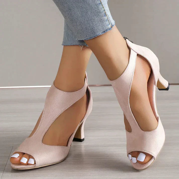 Women’s T-Strap Block Heel Sandals | Open-Toe