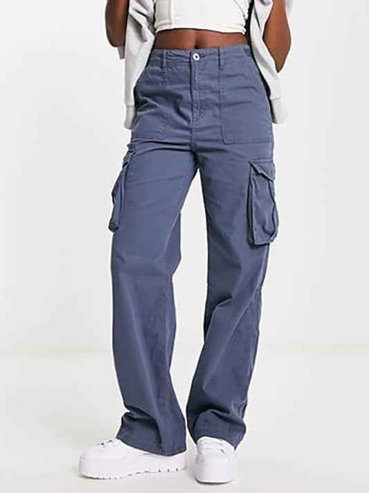 Versatile High Rise Cargo Pants with Multi Pocket