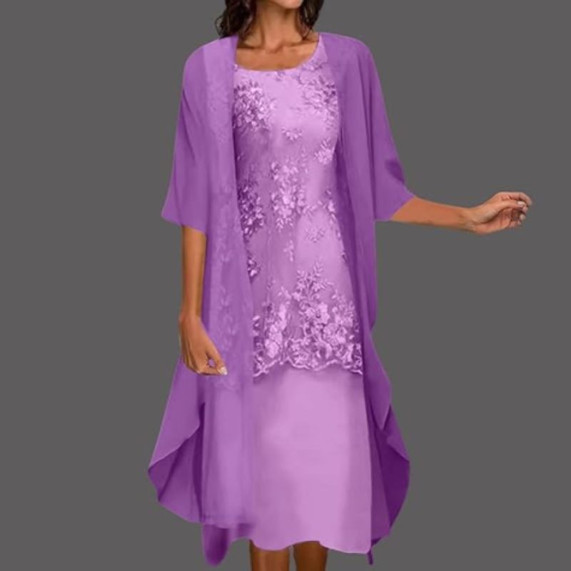 Women's Two-Piece Wedding Guest Dress | Midi