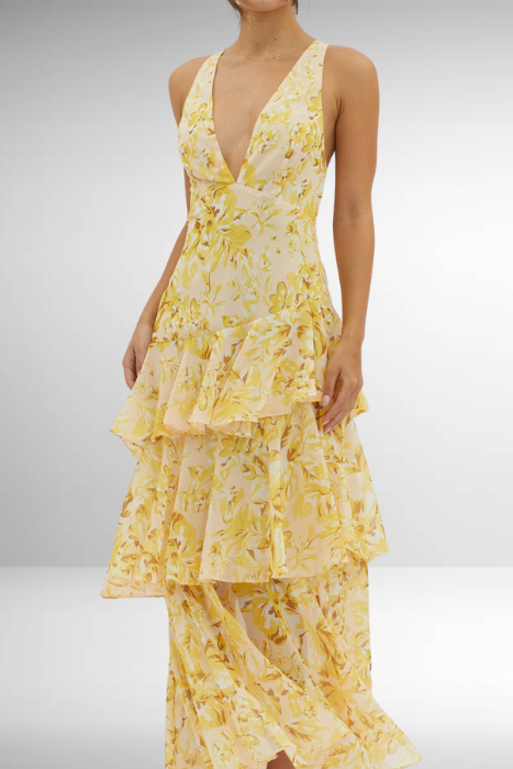 Party V-Neck Sleeveless Dress | Maxi