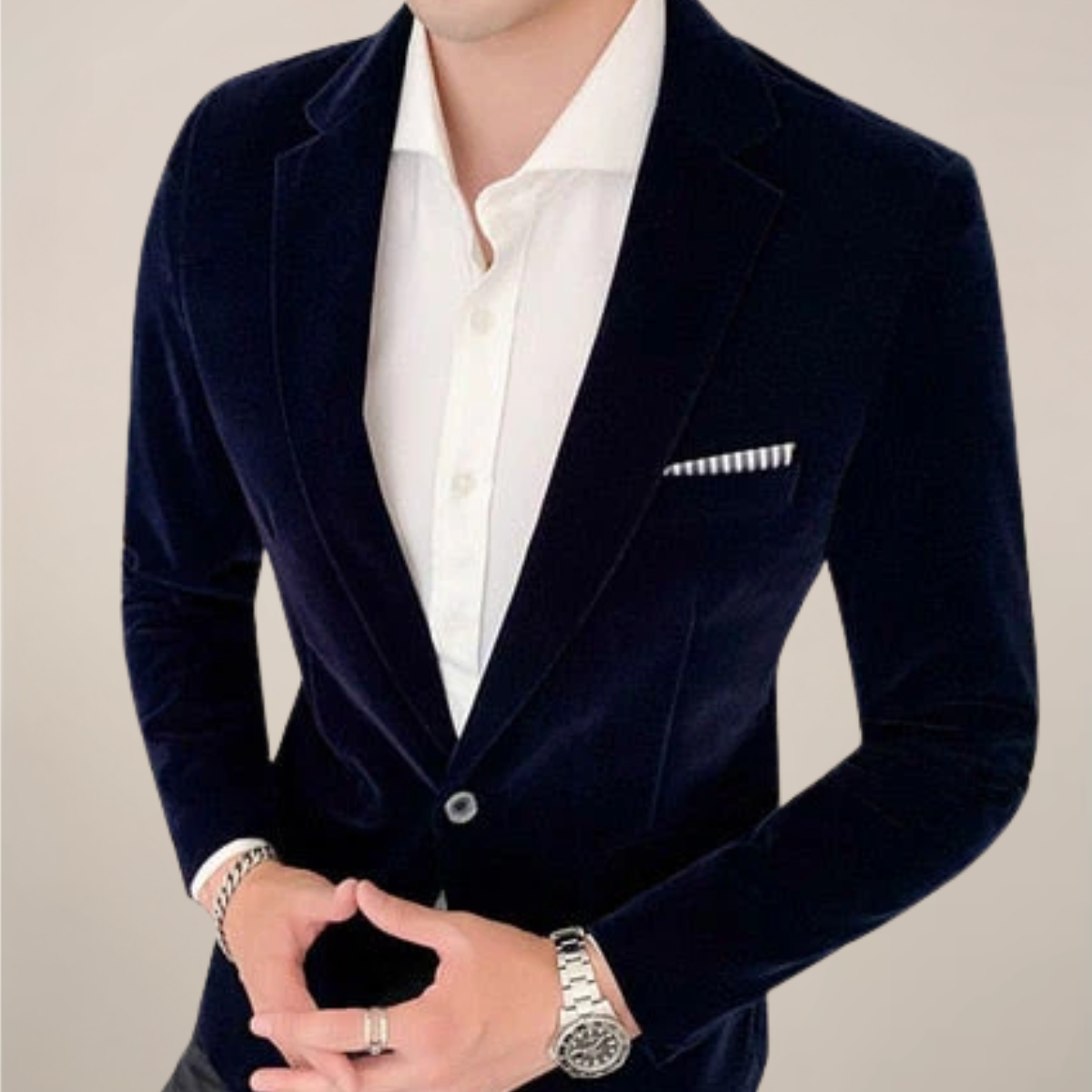 Men's Formal Slim Fit Blazer Jacket | One-Button Lapel