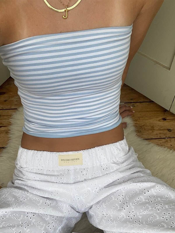 Haut bandeau rayé slim