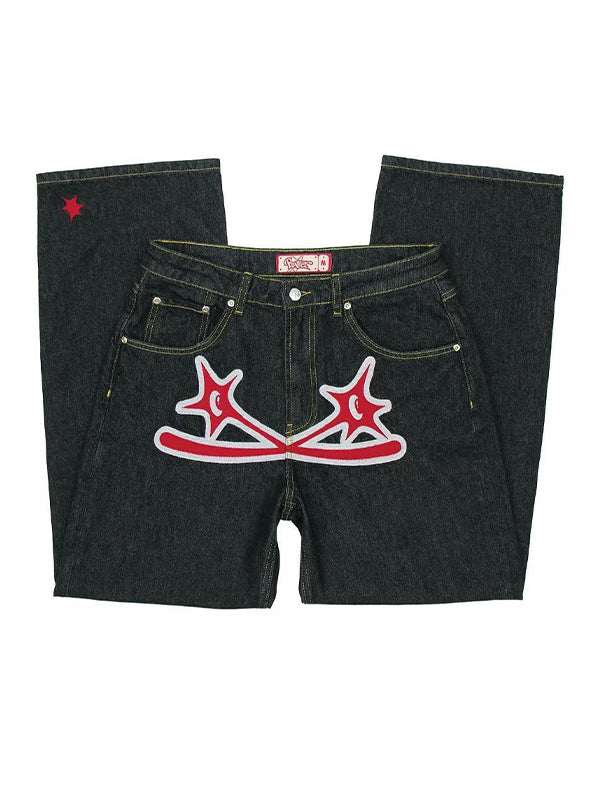 Multi Color Vintage Amerikaanse High Street Boyfriend Jeans