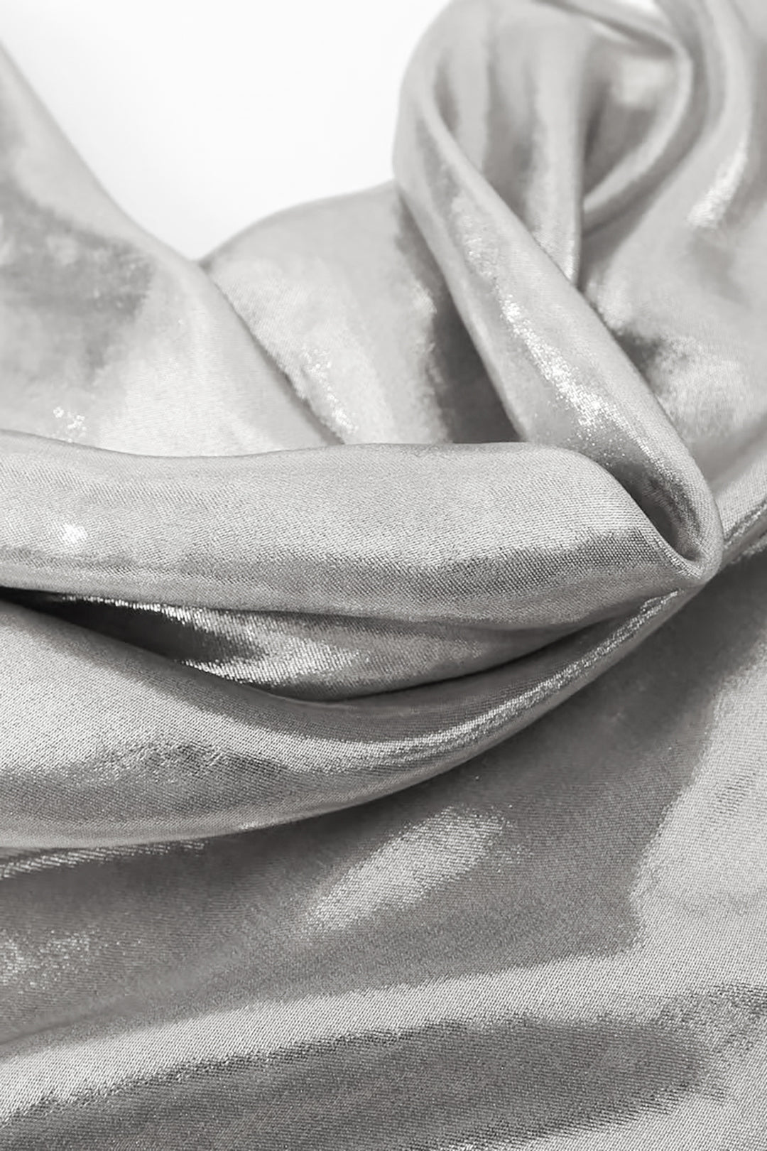 Robe courte métallisée à col bénitier Y2K