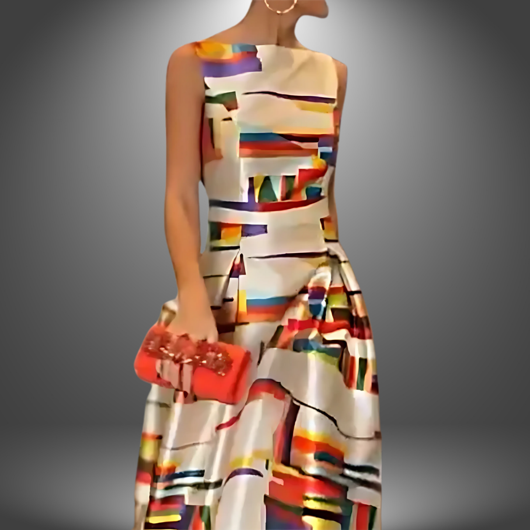 Women's Printed Maxi Dress | Sleeveless