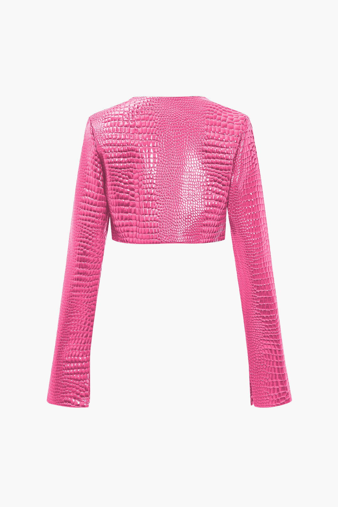 Veste courte Y2K de couleur unie