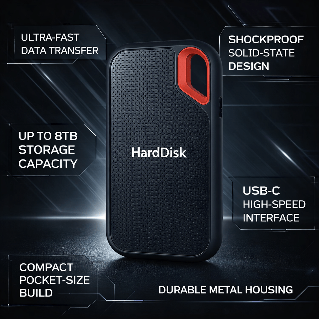 Portable Solid State External Hard Drive