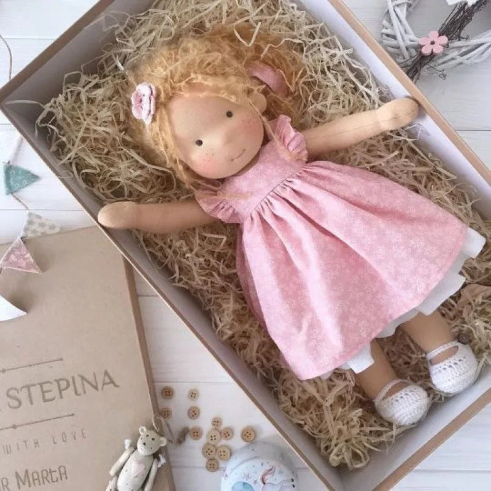 Waldorf-Style Soft Fabric Doll Toy - Ideal Gift for Kids