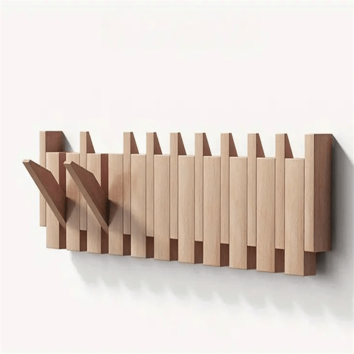 Handcrafted Wall Coat Rack in Piano Style