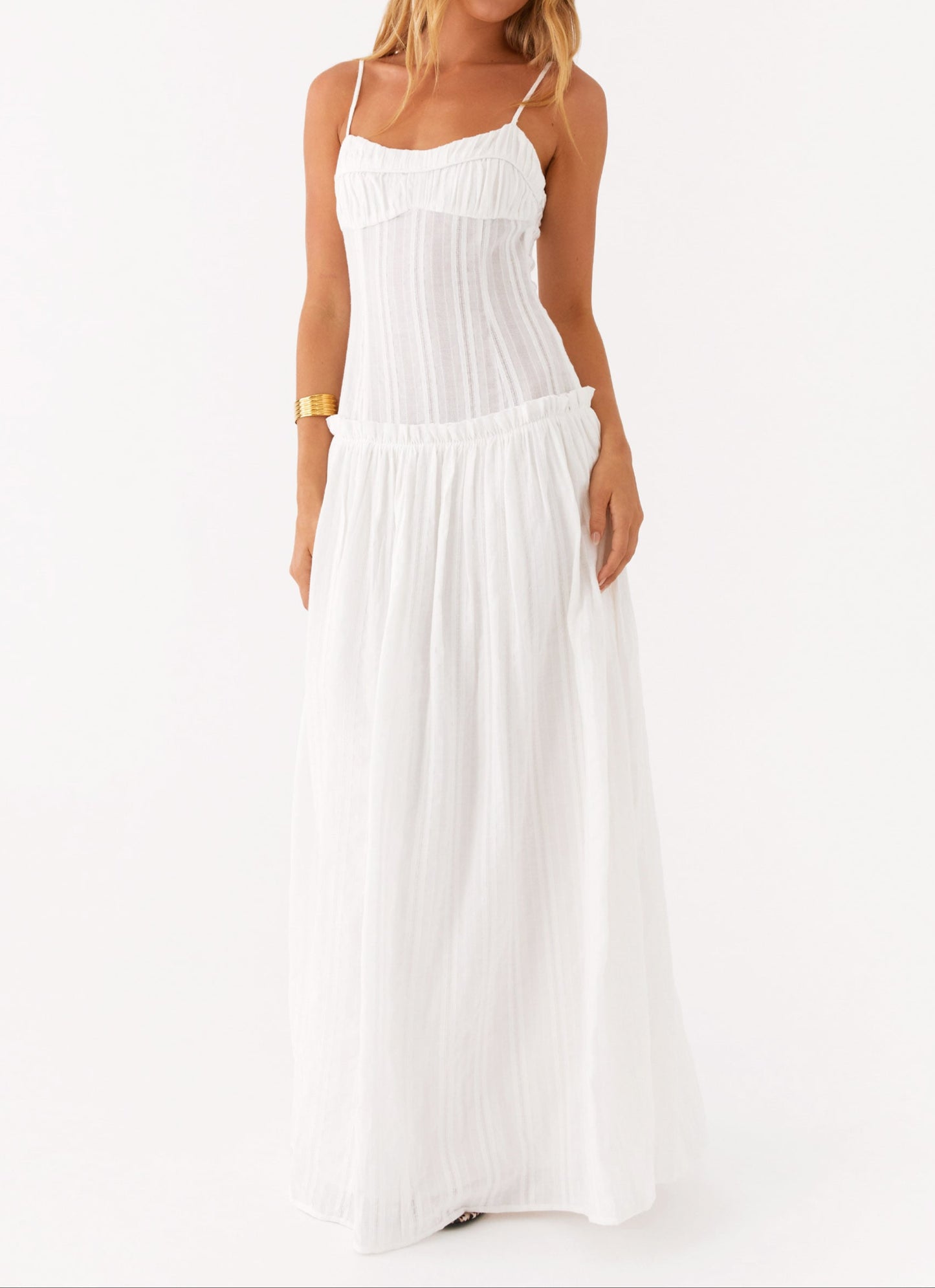 Patrizia Drop Waist Maxi Dress - Ivory