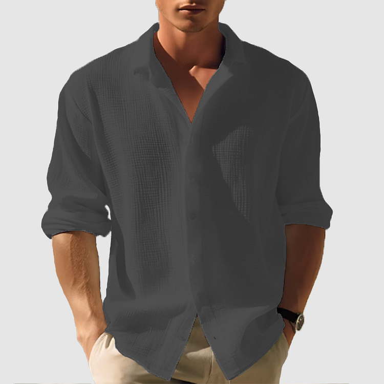Men’s Casual Collared Button-Down Shirt | Long Sleeve