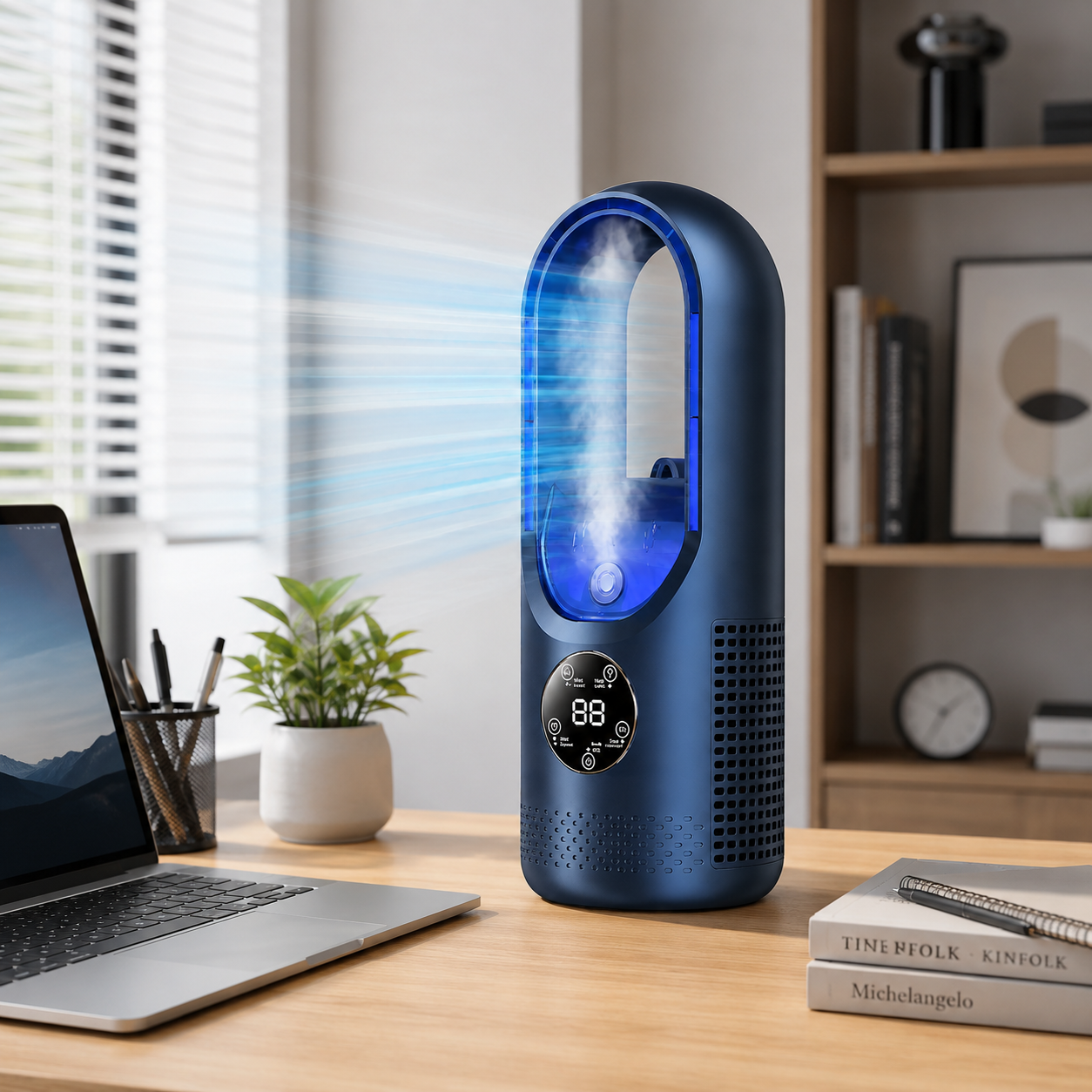 Compact Bladeless Portable Air Conditioner Cooling Fan