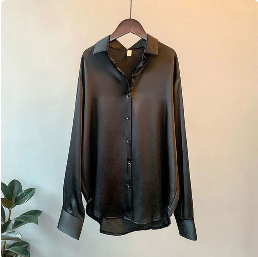 Women's Oversized Casual Blouse | Long Sleeve