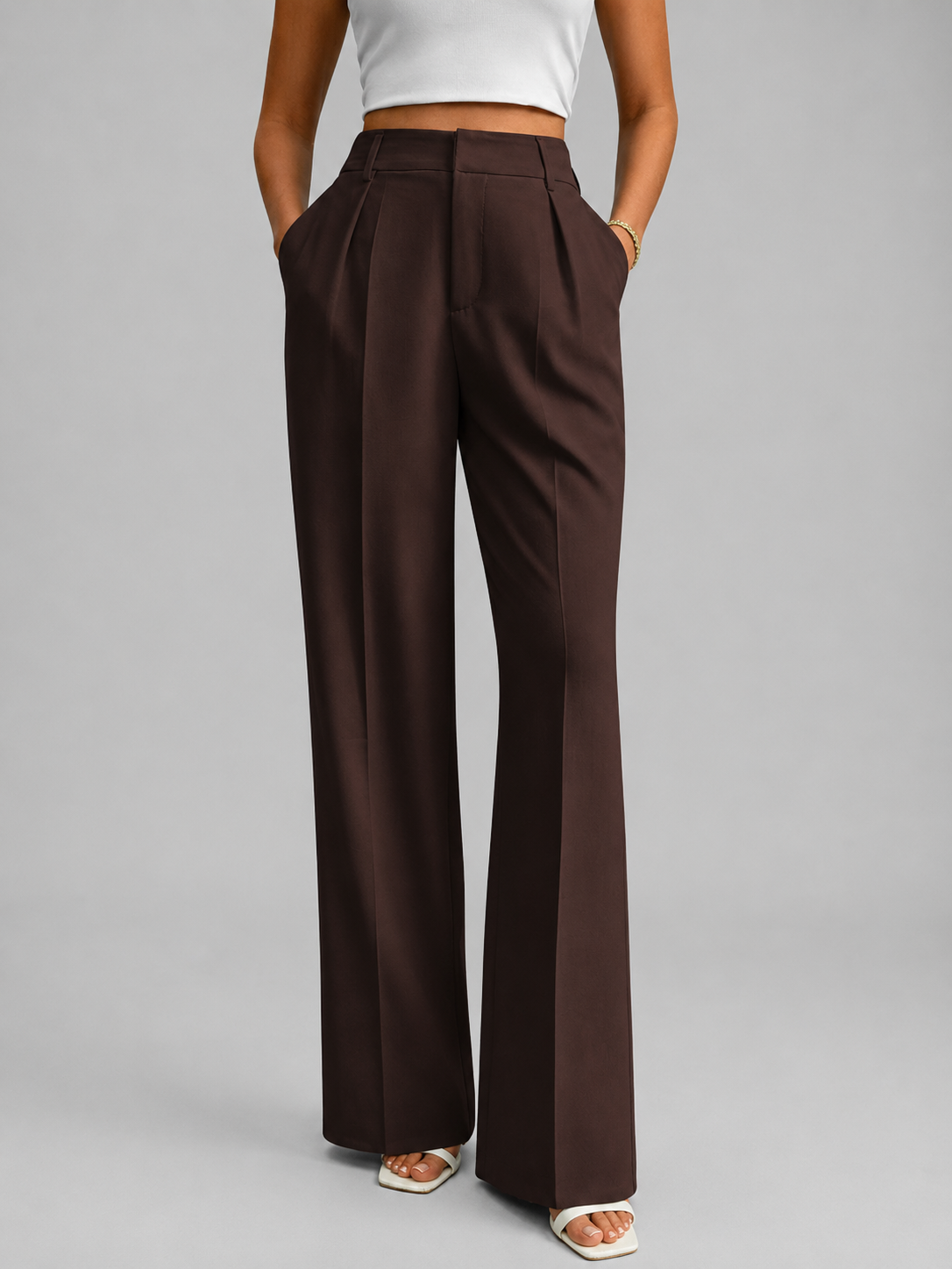 Women's High-Waisted Wide-Leg Pants | Smart Casual