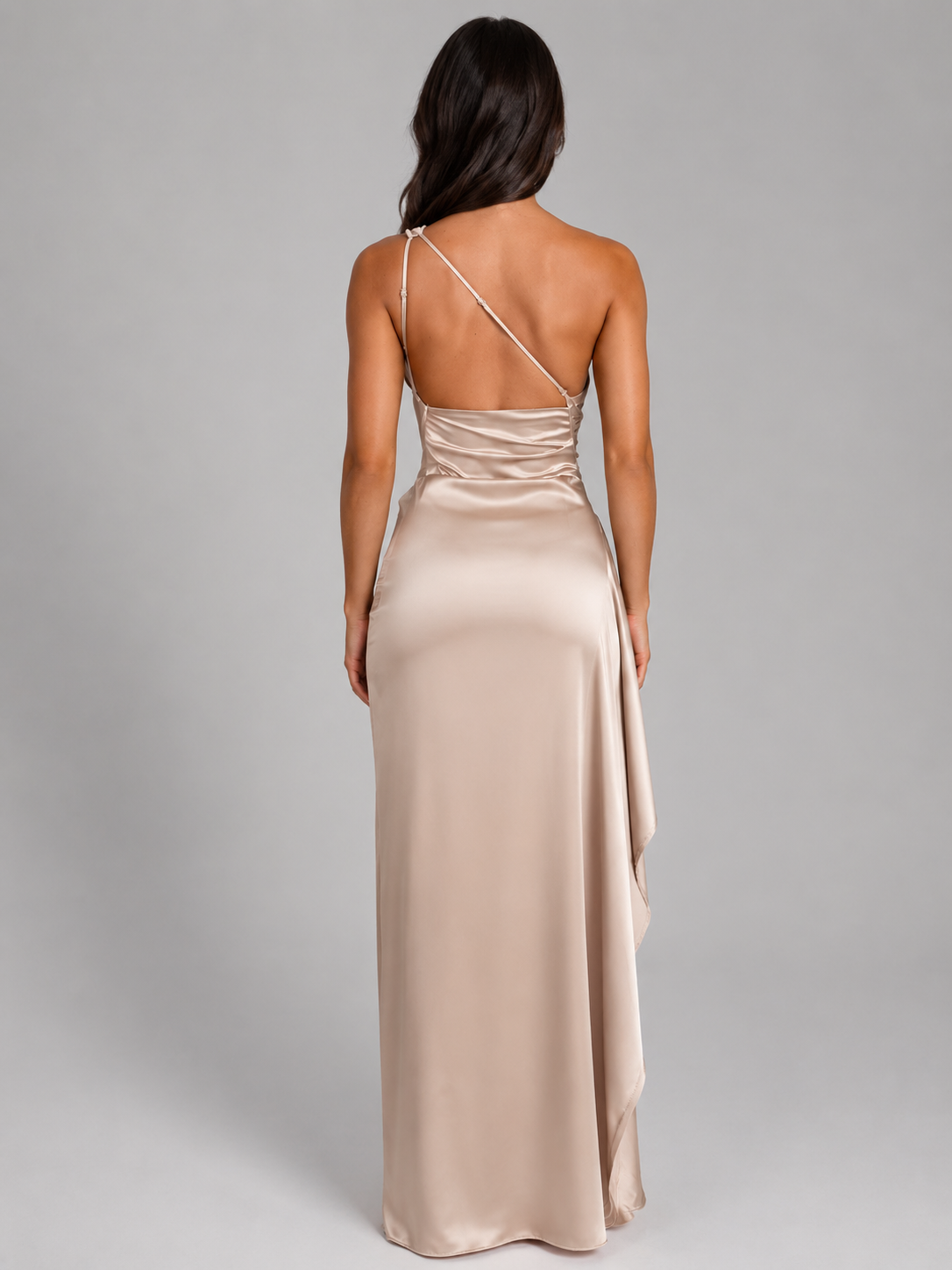 Women's One-Shoulder Evening Gown | with High Split