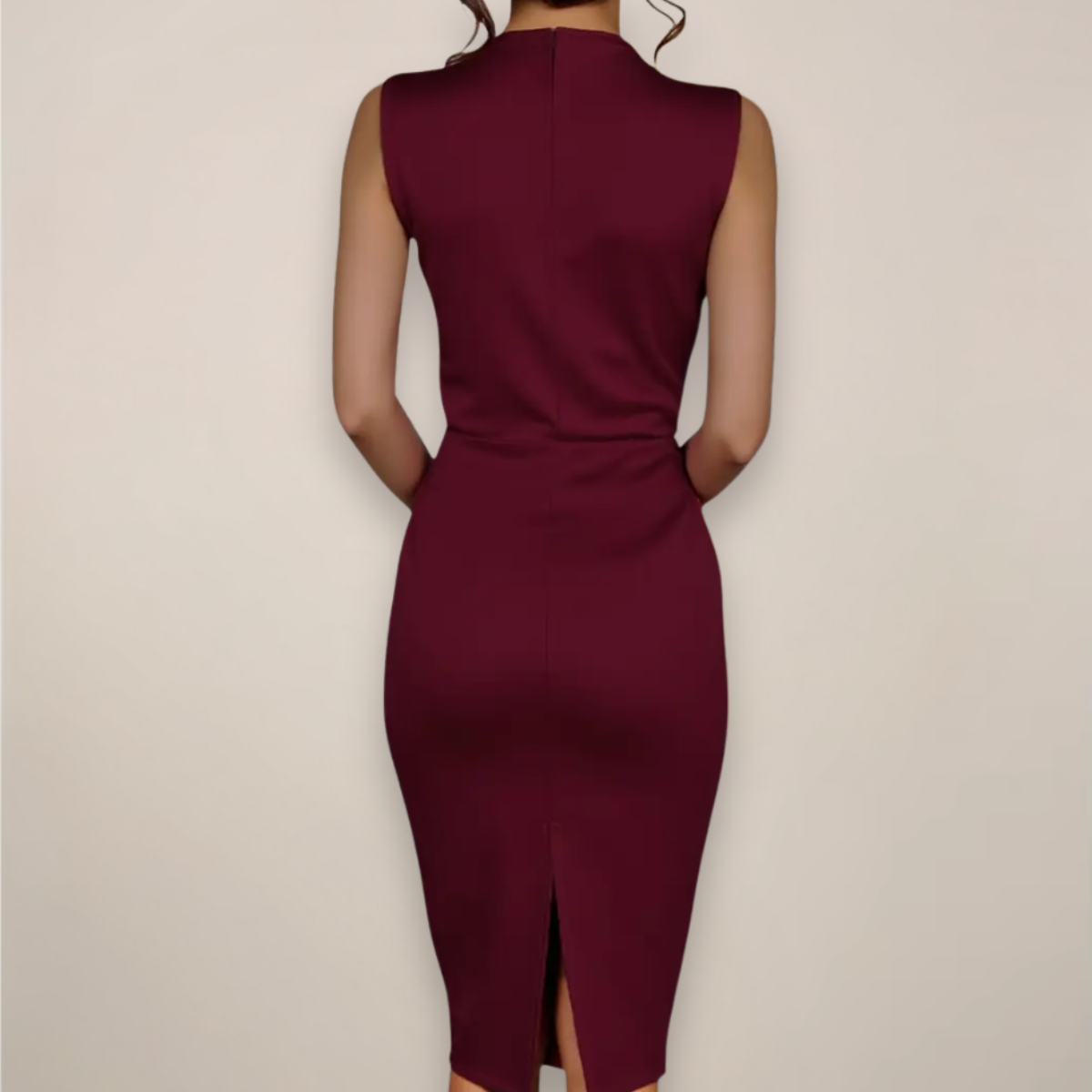 Women’s Sheath Midi Dress | Sleeveless