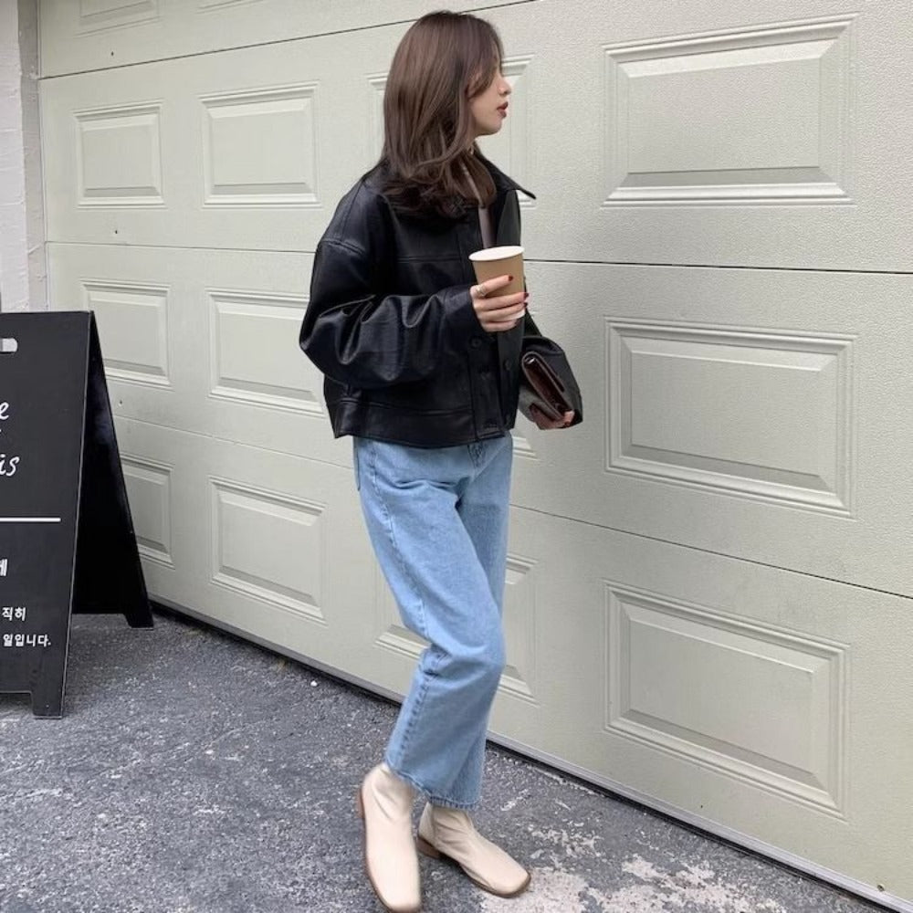 Veste oversize en similicuir pour femme - Selvaggia