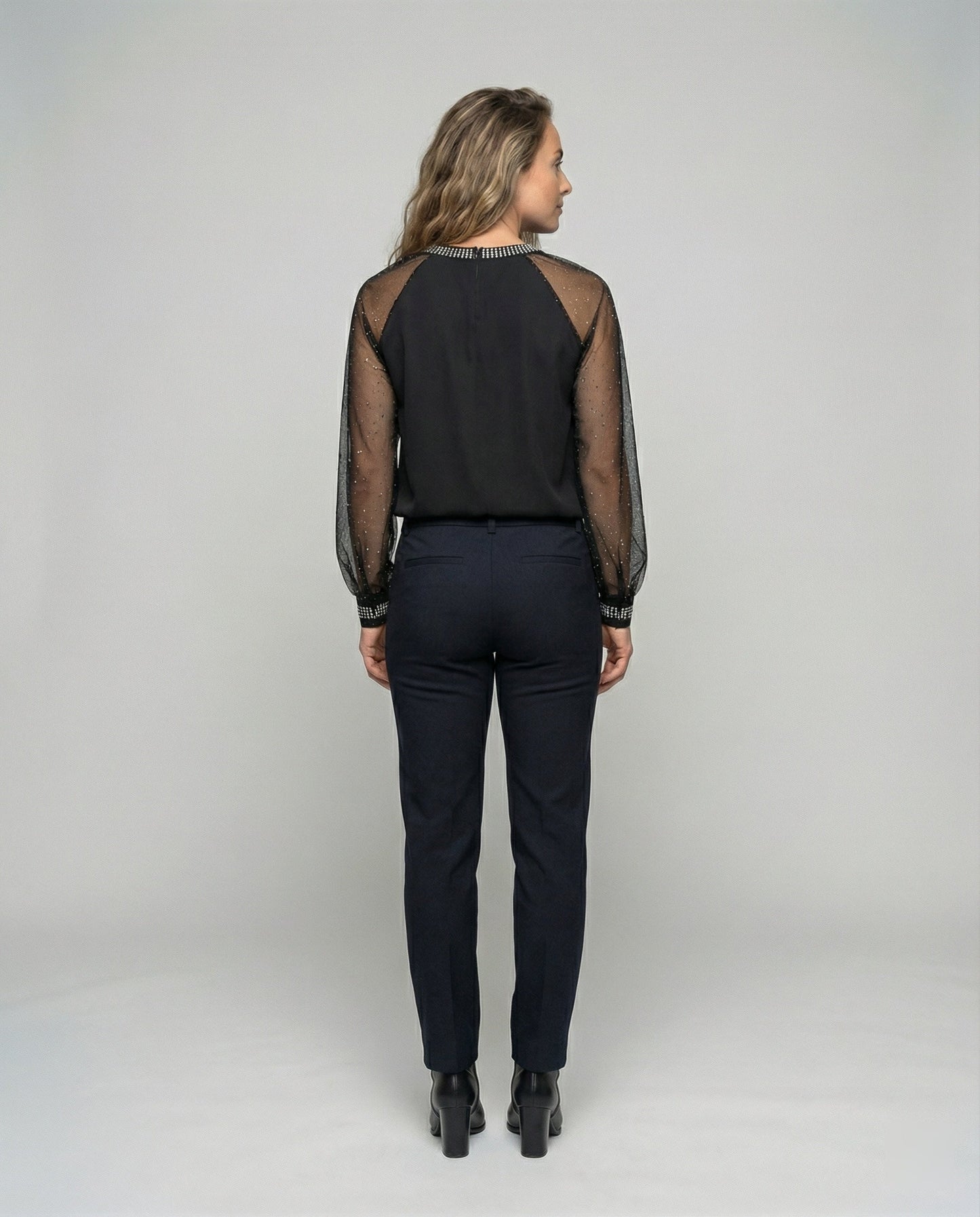 Women's Black Formal Blouse | Long Sleeve