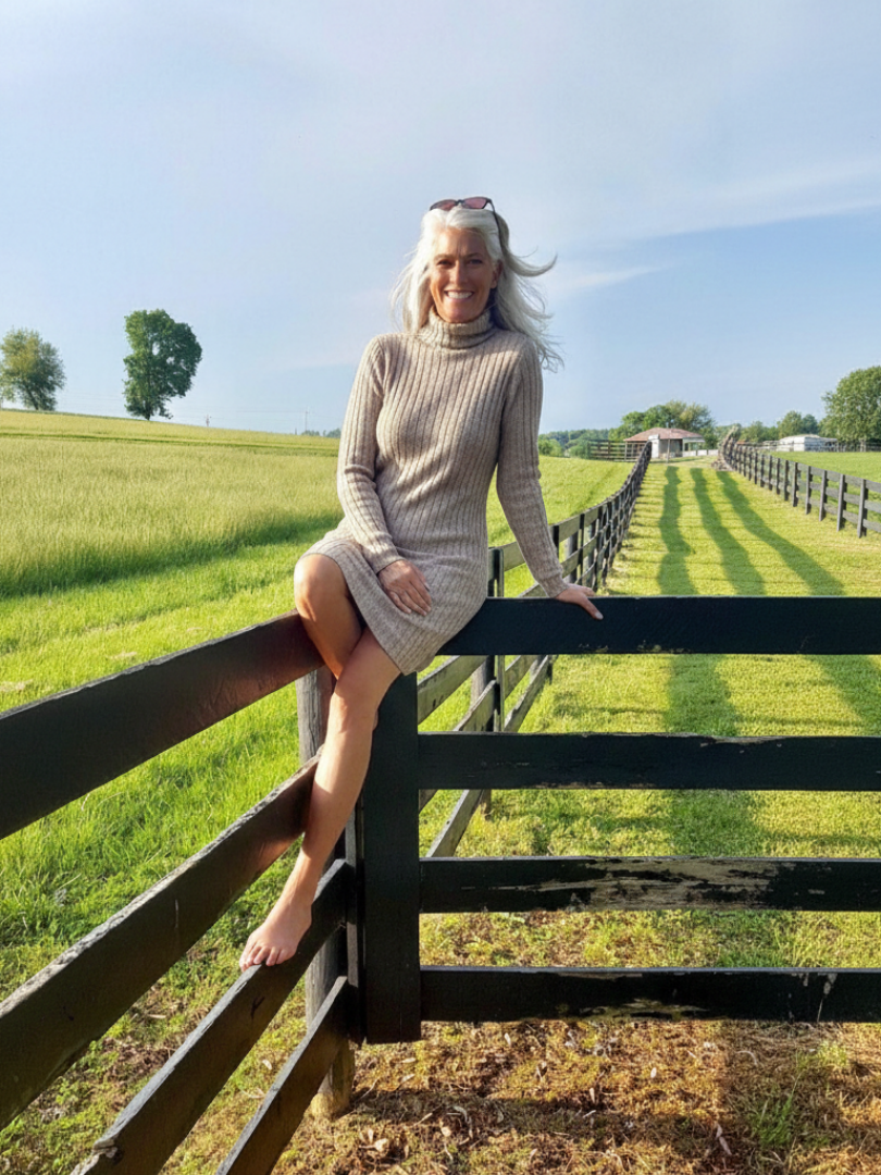 Women's Turtleneck Mini Sweater Dress | Long Sleeve