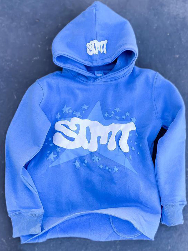 Sweat à capuche surdimensionné multicolore avec inscription Y2K