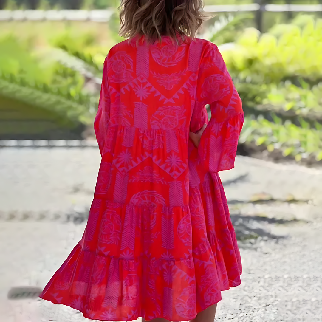 Women's V-Neck Beach Dress | Midi