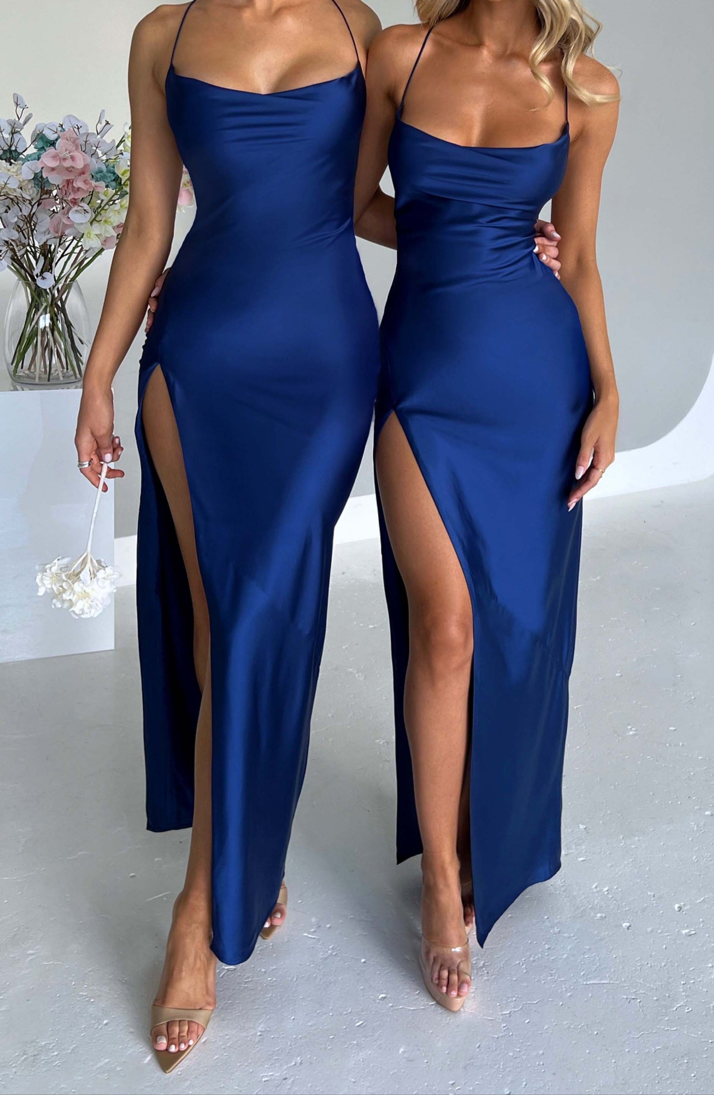 Robe longue Amira - Bleu marine
