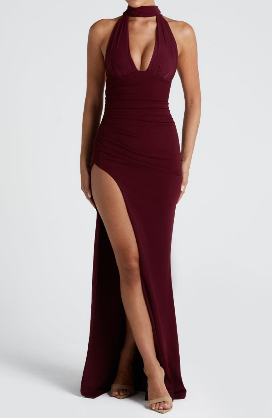 Ariadna Maxi Dress - Cherry Lacquer