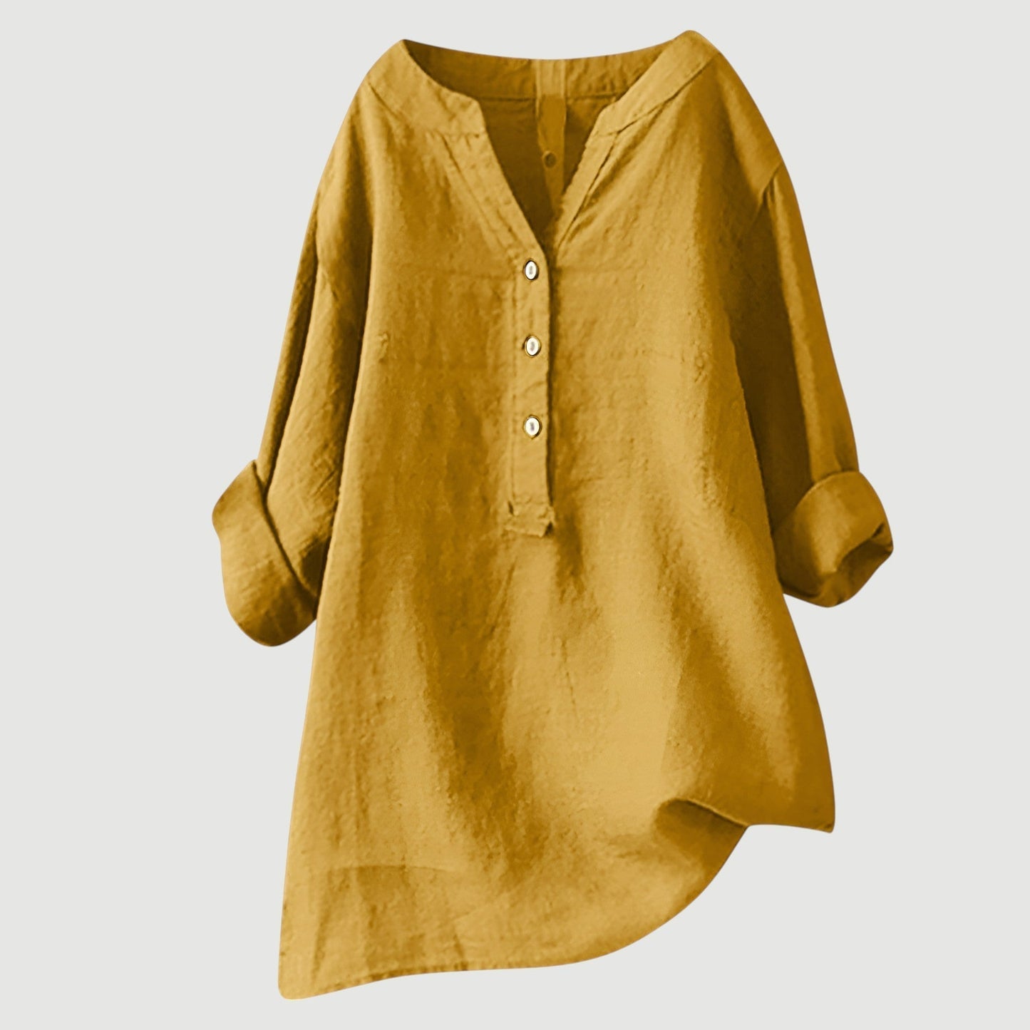 Women's Loose Fit Tunic Blouse | V-Neck