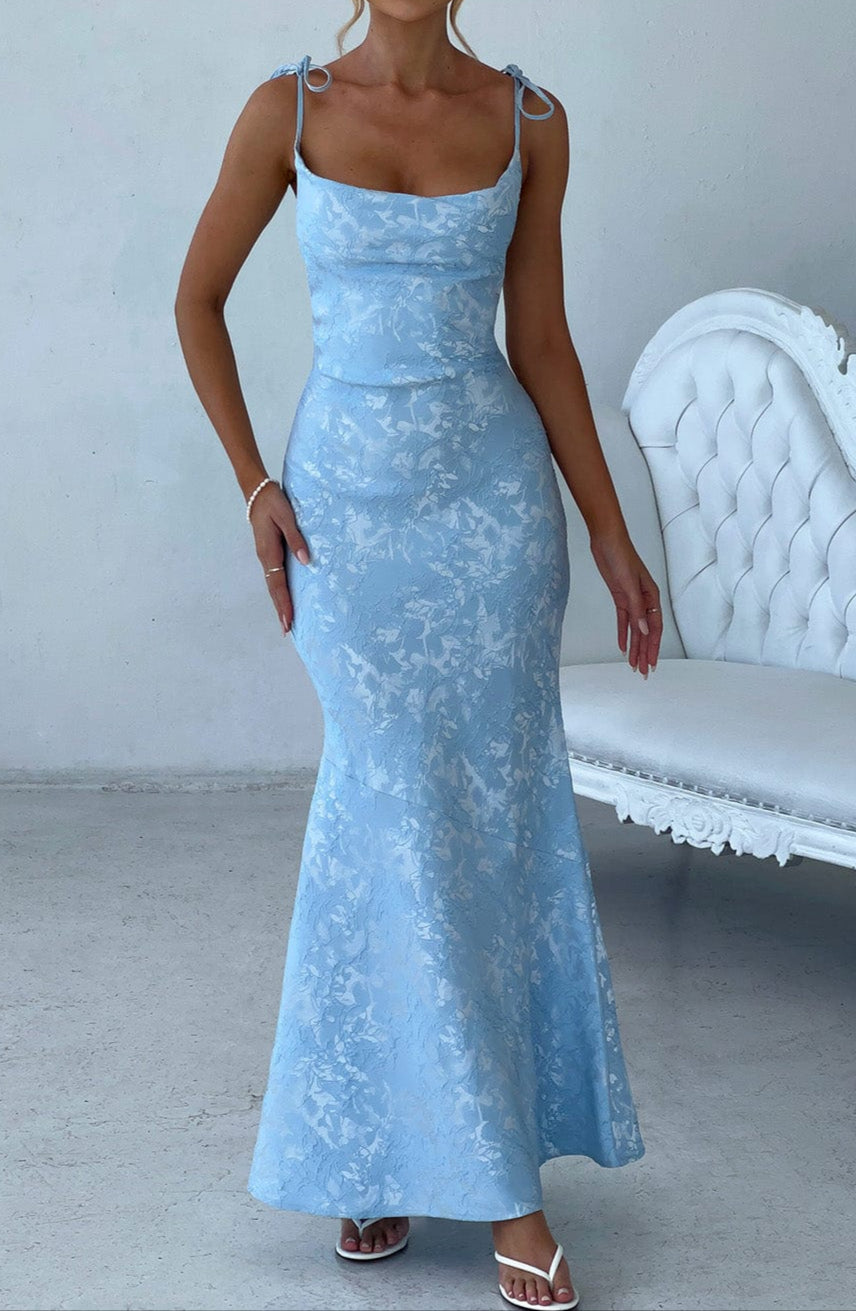 Robe longue Giuditta - Bleu