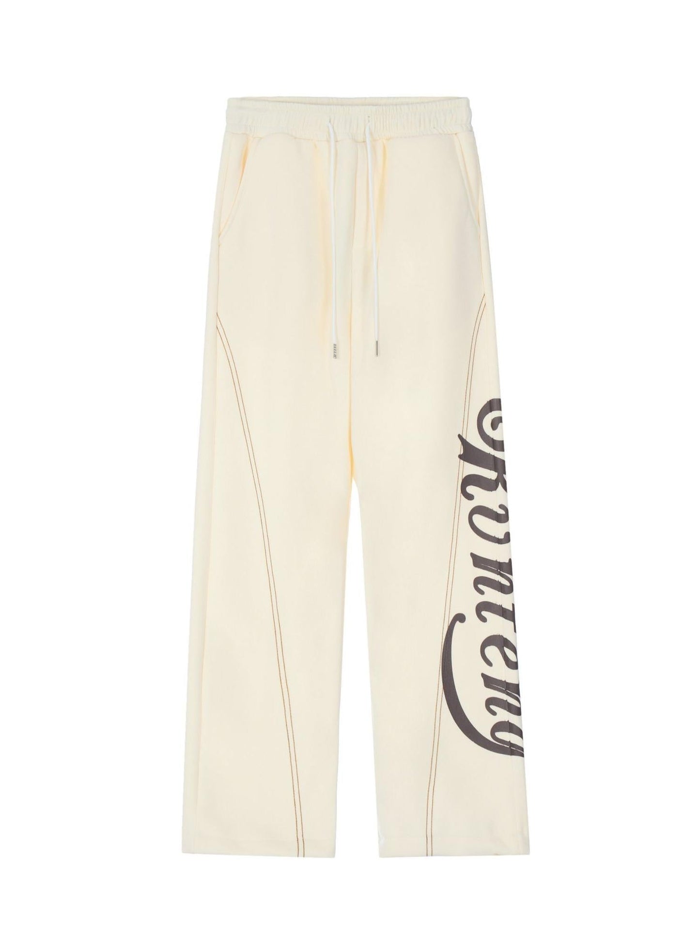 Old School Baggy Sweatpants with Letter Print