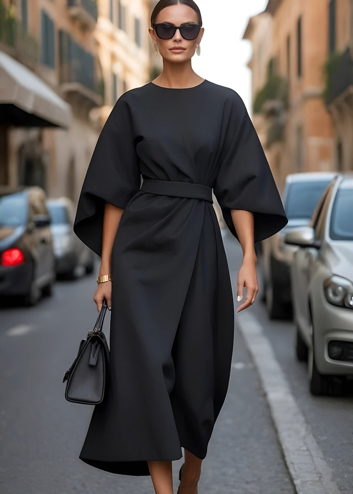 Women's Belted Occasion Dress | Maxi