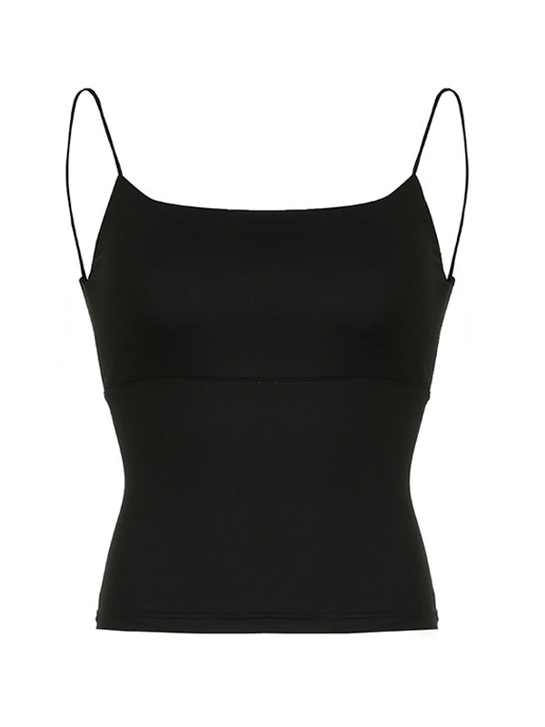 Black Sexy Backless Cami Top