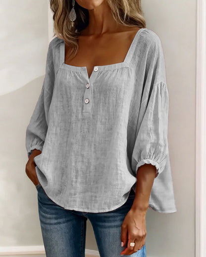 Women's Casual Square Neck Blouse | Relaxed Fit
