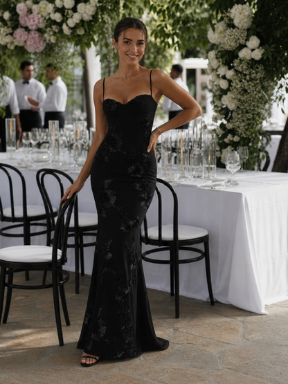 Women's Spaghetti Strap Corset Dress | Maxi