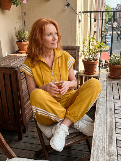 Women's Relaxed Fit Zip-Up Track Jumpsuit | Sleeveless