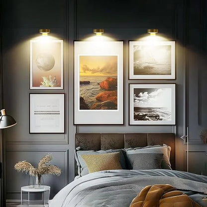 Remote-Controlled Wireless LED Picture Light – Magnetic, No Drilling, Available in Gold or Black