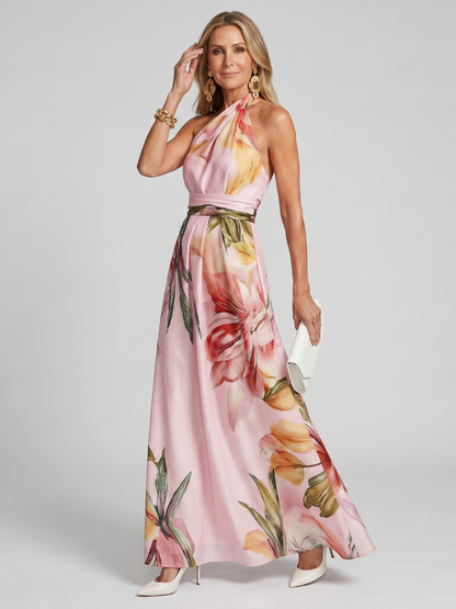 Women's Floral Print Wedding Guest Dress | Maxi