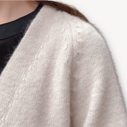 Zacht gebreid damesvest | Lang