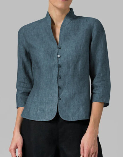 Women's Stand-Up Collar Transitional Jacket | 3/4 Sleeves