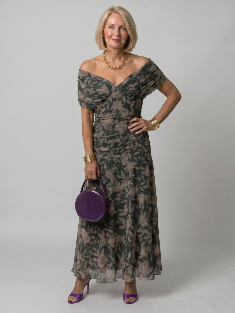 Women's Off-The-Shoulder Mother of the Bride Dress | Maxi