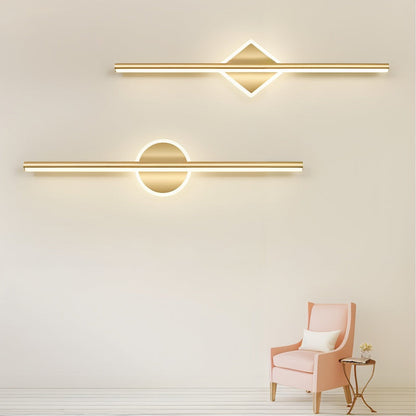 Chic LED Wall Lamp in Black/Gold