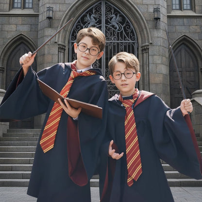 Complete Wizard Costume with Cloak & Accessories for Kids & Adults