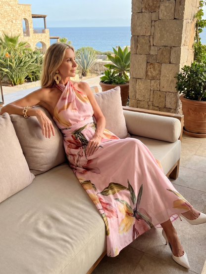Women's Floral Print Wedding Guest Dress | Maxi