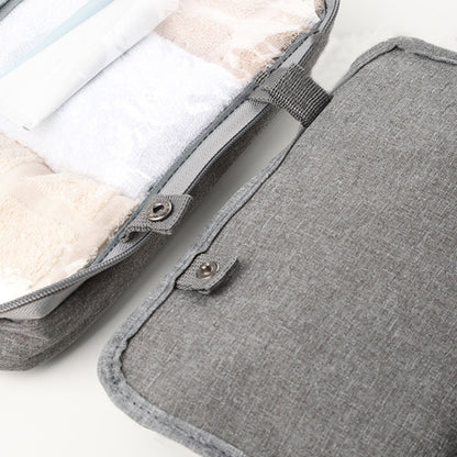 Compact Water-Resistant Travel Cosmetic Organizer | Features 4 Compartments & 360° Hook | Suitable for Men & Women