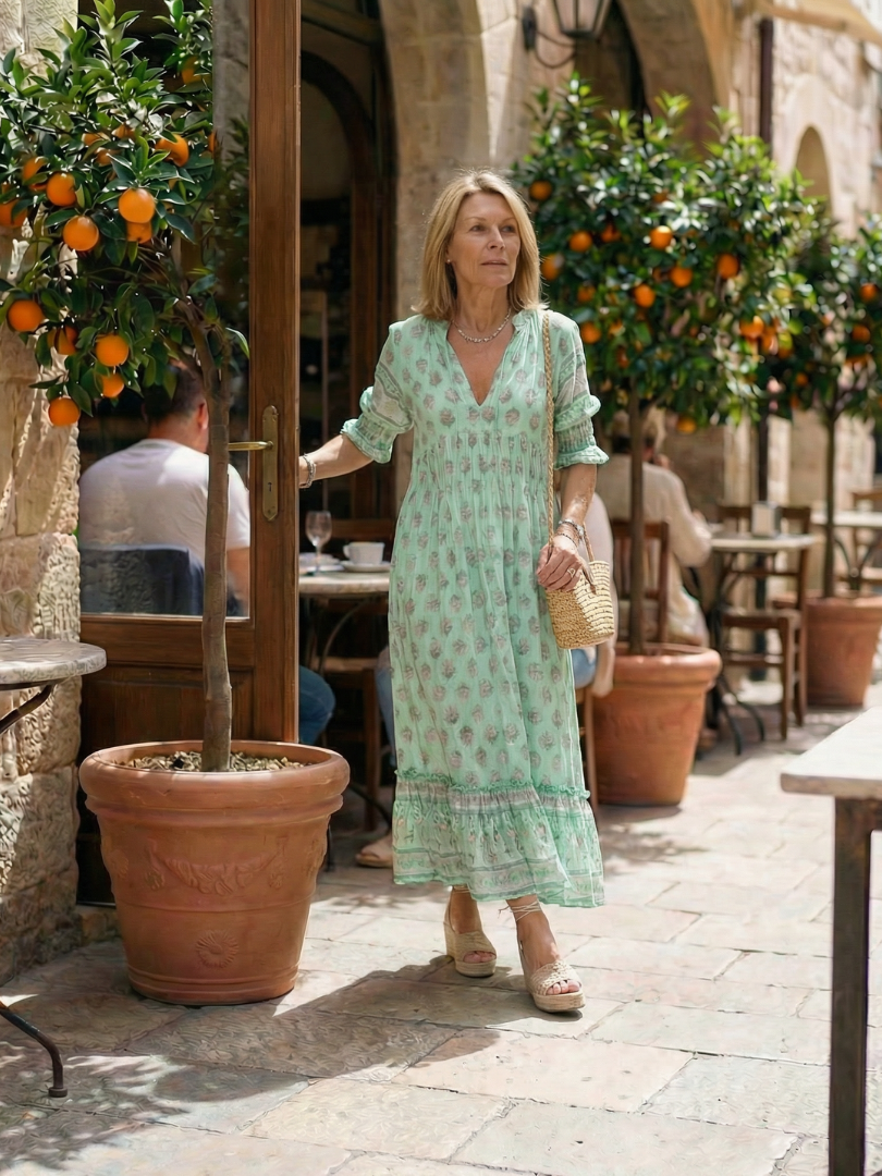 Women's Boho Summer Maxi Dress | V-Neck