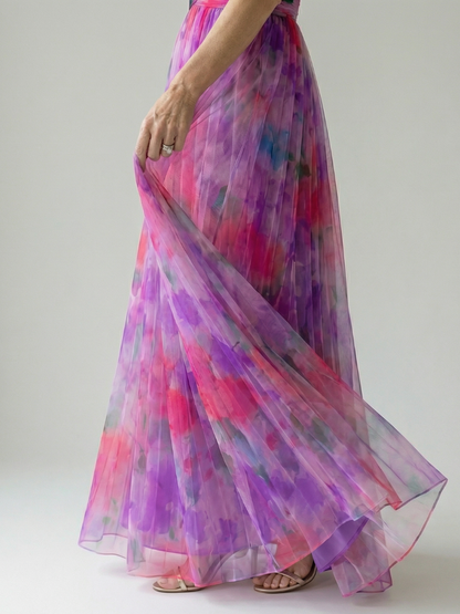 Women's Summer Wedding Guest Pleated Dress | Maxi
