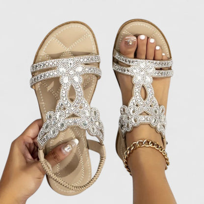 Women’s Bohemian T-Strap Sandals | Open Toe Slingback
