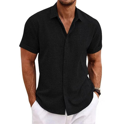 Men's Short Sleeve Beach Polo Shirt | Button