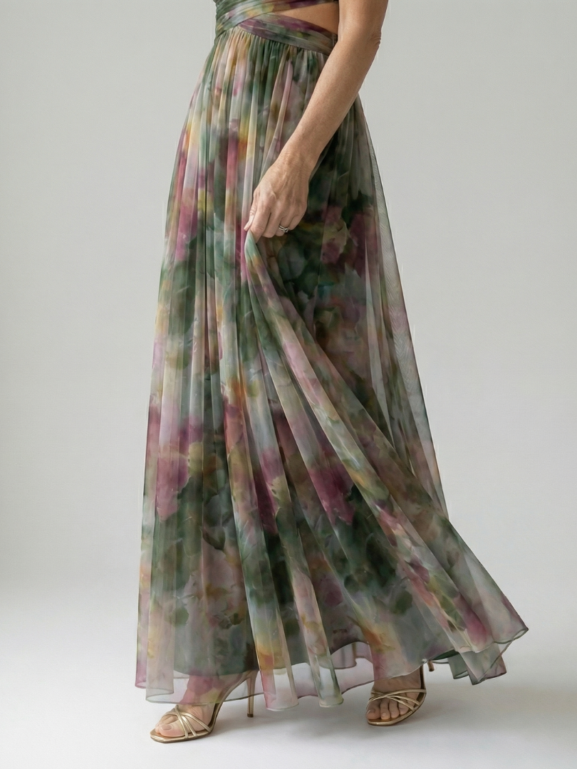 Women's Summer Wedding Guest Pleated Dress | Maxi